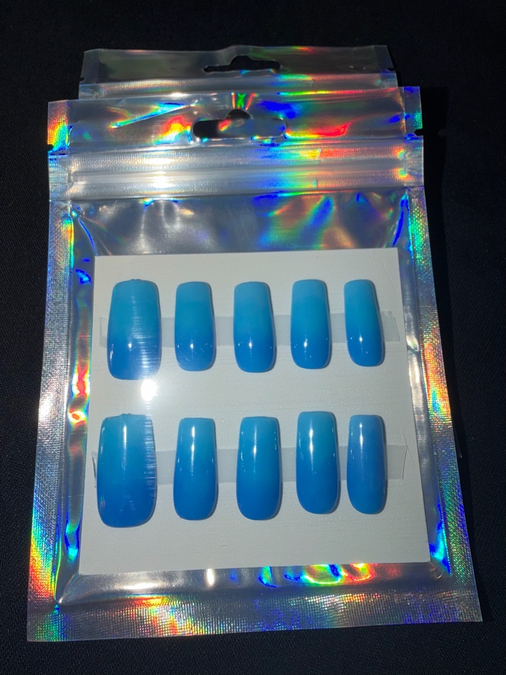 Blue Ombre Press-On Nails Set - Brand